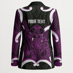 Waiporoporo Aotearoa Atua Tumatauenga Personalised Blazer Maori God Of War Tiki With Taiaha