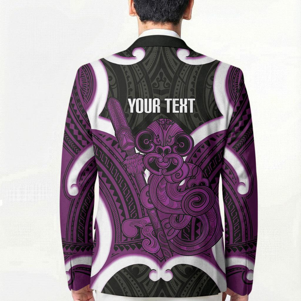Waiporoporo Aotearoa Atua Tumatauenga Personalised Blazer Maori God Of War Tiki With Taiaha