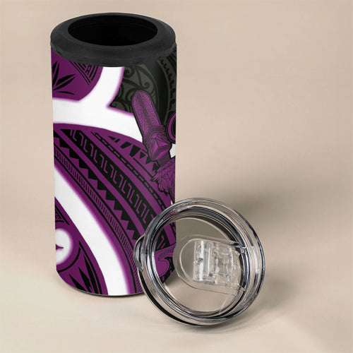 Waiporoporo Aotearoa Atua Tumatauenga 4 in 1 Can Cooler Tumbler Maori God Of War Tiki With Taiaha