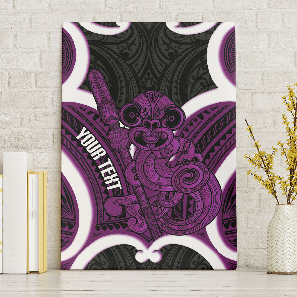 Waiporoporo Aotearoa Atua Tumatauenga Personalised Canvas Wall Art Maori God Of War Tiki With Taiaha