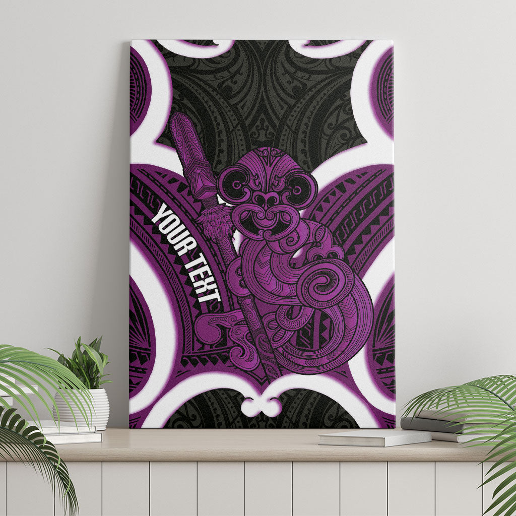 Waiporoporo Aotearoa Atua Tumatauenga Personalised Canvas Wall Art Maori God Of War Tiki With Taiaha