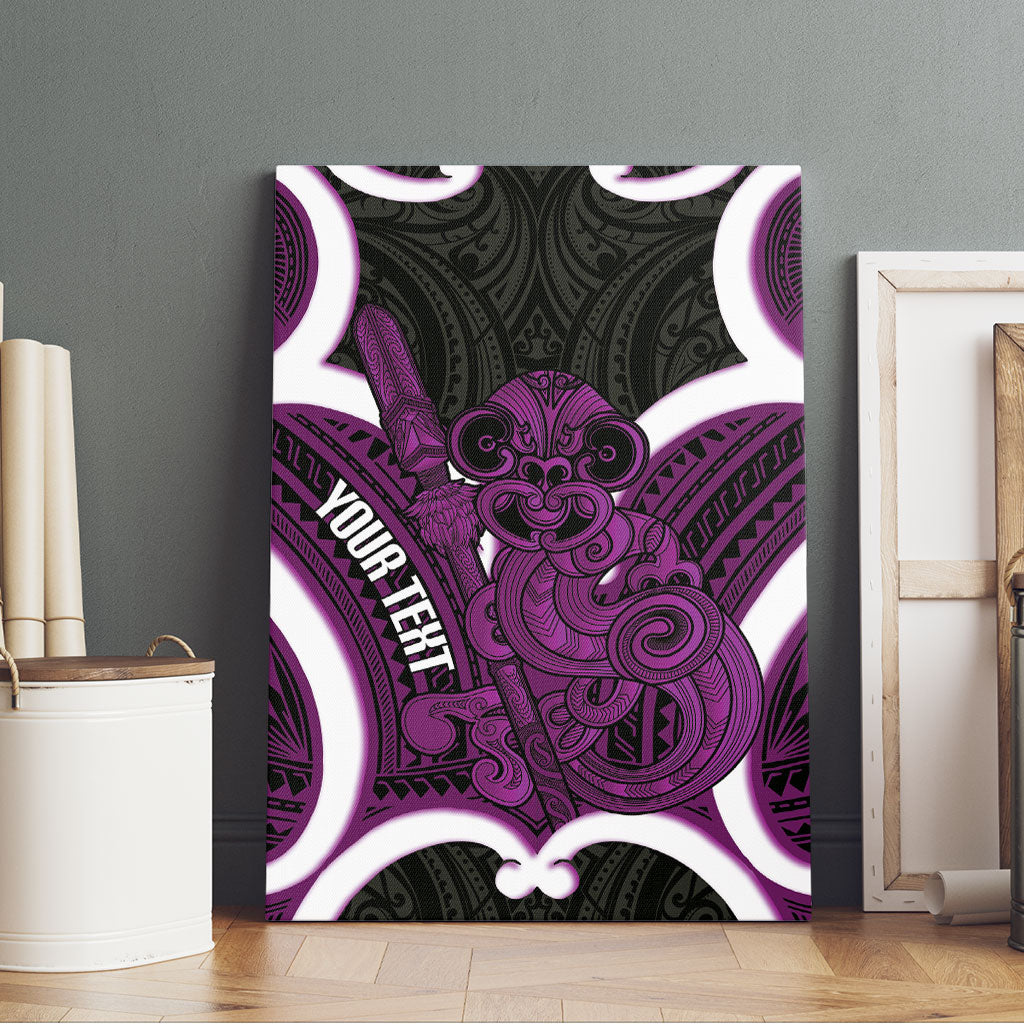 Waiporoporo Aotearoa Atua Tumatauenga Personalised Canvas Wall Art Maori God Of War Tiki With Taiaha