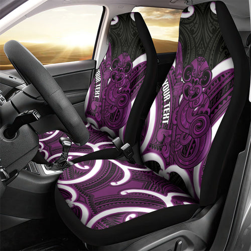 Waiporoporo Aotearoa Atua Tumatauenga Personalised Car Seat Cover Maori God Of War Tiki With Taiaha