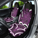 Waiporoporo Aotearoa Atua Tumatauenga Personalised Car Seat Cover Maori God Of War Tiki With Taiaha