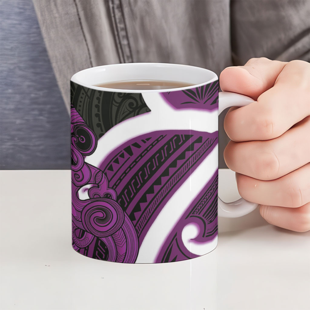 Waiporoporo Aotearoa Atua Tumatauenga Ceramic Mug Maori God Of War Tiki With Taiaha