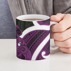Waiporoporo Aotearoa Atua Tumatauenga Ceramic Mug Maori God Of War Tiki With Taiaha