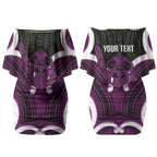 Waiporoporo Aotearoa Atua Tumatauenga Personalised Couples Matching Off Shoulder Short Dress and Hawaiian Shirt Maori God Of War Tiki With Taiaha