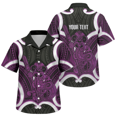 Waiporoporo Aotearoa Atua Tumatauenga Personalised Family Matching Summer Maxi Dress and Hawaiian Shirt Maori God Of War Tiki With Taiaha