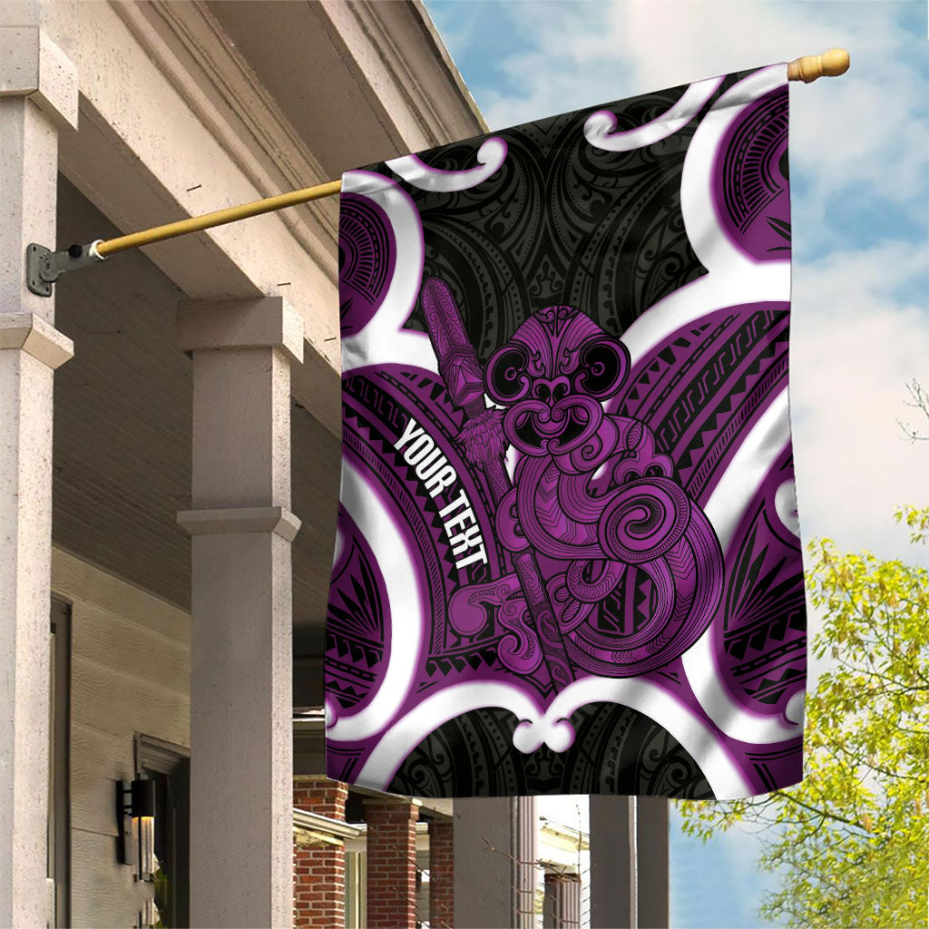 Waiporoporo Aotearoa Atua Tumatauenga Personalised Garden Flag Maori God Of War Tiki With Taiaha