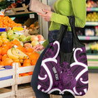 Waiporoporo Aotearoa Atua Tumatauenga Personalised Grocery Bag Maori God Of War Tiki With Taiaha