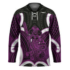 Waiporoporo Aotearoa Atua Tumatauenga Personalised Hockey Jersey Maori God Of War Tiki With Taiaha