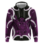 Waiporoporo Aotearoa Atua Tumatauenga Personalised Hoodie Maori God Of War Tiki With Taiaha