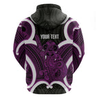 Waiporoporo Aotearoa Atua Tumatauenga Personalised Hoodie Maori God Of War Tiki With Taiaha