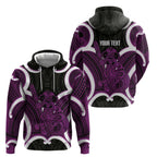 Waiporoporo Aotearoa Atua Tumatauenga Personalised Hoodie Maori God Of War Tiki With Taiaha