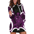 Waiporoporo Aotearoa Atua Tumatauenga Personalised Hoodie Dress Maori God Of War Tiki With Taiaha