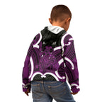 Waiporoporo Aotearoa Atua Tumatauenga Personalised Kid Hoodie Maori God Of War Tiki With Taiaha