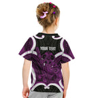 Waiporoporo Aotearoa Atua Tumatauenga Personalised Kid T Shirt Maori God Of War Tiki With Taiaha