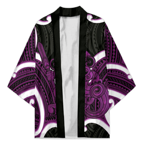 Waiporoporo Aotearoa Atua Tumatauenga Personalised Kimono Maori God Of War Tiki With Taiaha