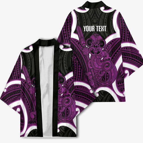 Waiporoporo Aotearoa Atua Tumatauenga Personalised Kimono Maori God Of War Tiki With Taiaha