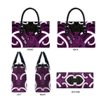 Waiporoporo Aotearoa Atua Tumatauenga Personalised Leather Bag Maori God Of War Tiki With Taiaha