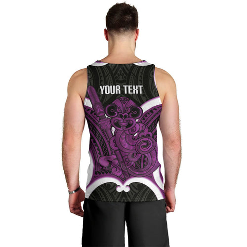 Waiporoporo Aotearoa Atua Tumatauenga Personalised Men Tank Top Maori God Of War Tiki With Taiaha