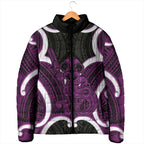 Waiporoporo Aotearoa Atua Tumatauenga Personalised Padded Jacket Maori God Of War Tiki With Taiaha