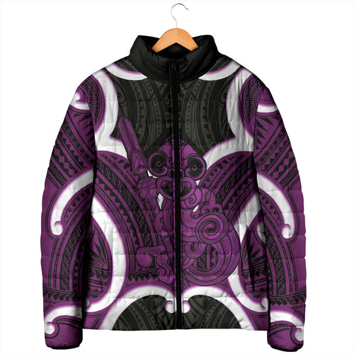 Waiporoporo Aotearoa Atua Tumatauenga Personalised Padded Jacket Maori God Of War Tiki With Taiaha