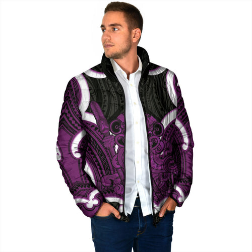 Waiporoporo Aotearoa Atua Tumatauenga Personalised Padded Jacket Maori God Of War Tiki With Taiaha