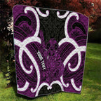 Waiporoporo Aotearoa Atua Tumatauenga Personalised Quilt Maori God Of War Tiki With Taiaha