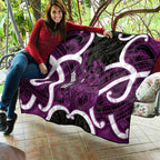 Waiporoporo Aotearoa Atua Tumatauenga Personalised Quilt Maori God Of War Tiki With Taiaha
