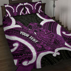 Waiporoporo Aotearoa Atua Tumatauenga Personalised Quilt Bed Set Maori God Of War Tiki With Taiaha