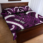 Waiporoporo Aotearoa Atua Tumatauenga Personalised Quilt Bed Set Maori God Of War Tiki With Taiaha