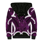 Waiporoporo Aotearoa Atua Tumatauenga Personalised Sherpa Hoodie Maori God Of War Tiki With Taiaha