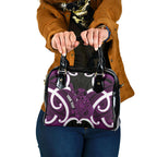Waiporoporo Aotearoa Atua Tumatauenga Personalised Shoulder Handbag Maori God Of War Tiki With Taiaha