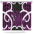 Waiporoporo Aotearoa Atua Tumatauenga Personalised Shower Curtain Maori God Of War Tiki With Taiaha