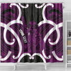 Waiporoporo Aotearoa Atua Tumatauenga Personalised Shower Curtain Maori God Of War Tiki With Taiaha