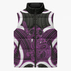 Waiporoporo Aotearoa Atua Tumatauenga Personalised Sleeveless Puffer Jacket Maori God Of War Tiki With Taiaha