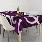 Waiporoporo Aotearoa Atua Tumatauenga Personalised Tablecloth Maori God Of War Tiki With Taiaha