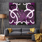 Waiporoporo Aotearoa Atua Tumatauenga Personalised Tapestry Maori God Of War Tiki With Taiaha
