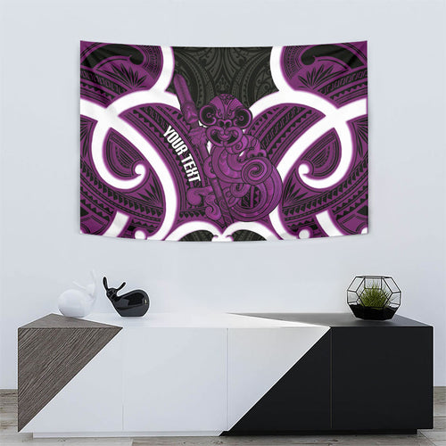 Waiporoporo Aotearoa Atua Tumatauenga Personalised Tapestry Maori God Of War Tiki With Taiaha