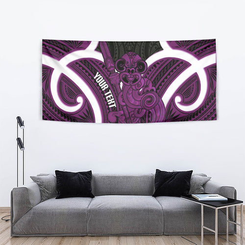 Waiporoporo Aotearoa Atua Tumatauenga Personalised Tapestry Maori God Of War Tiki With Taiaha
