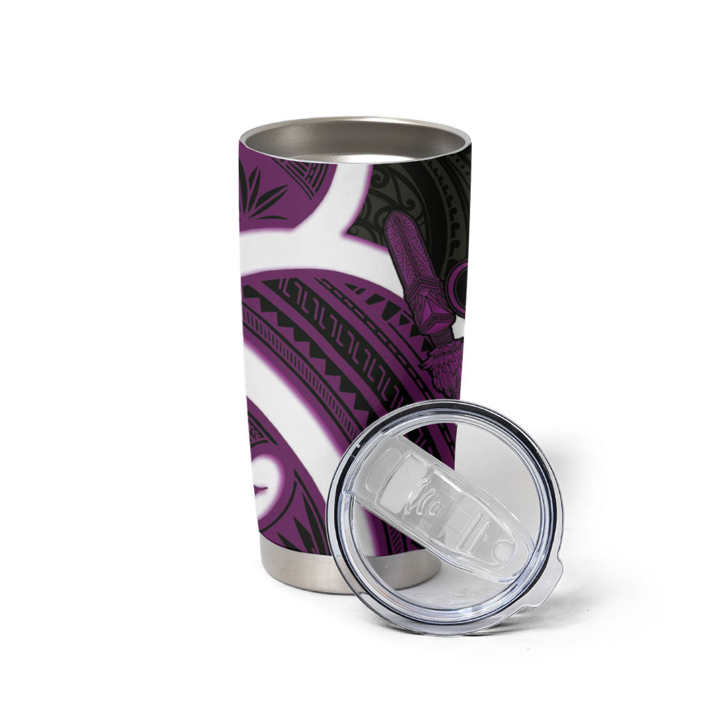 Waiporoporo Aotearoa Atua Tumatauenga Tumbler Cup Maori God Of War Tiki With Taiaha