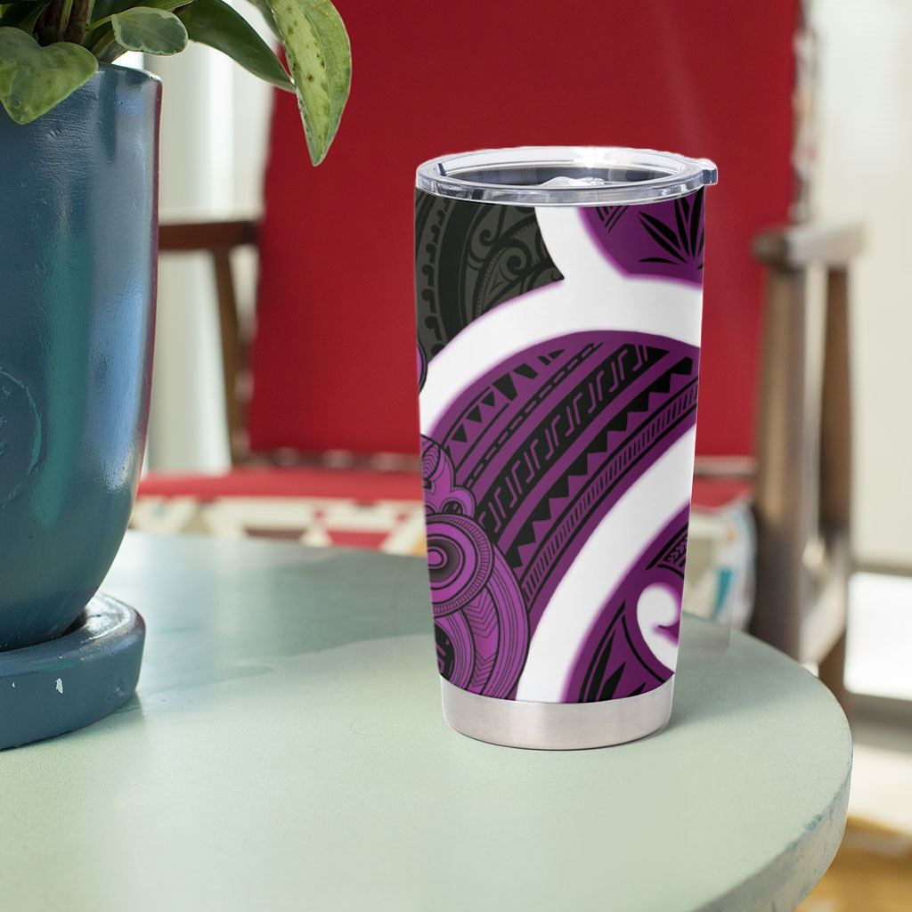 Waiporoporo Aotearoa Atua Tumatauenga Tumbler Cup Maori God Of War Tiki With Taiaha