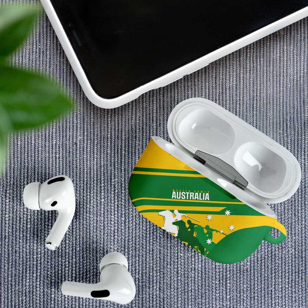 Personalised Mounted Games Australia AirPods Case Nations 2025 Championship National Color - Aussie Hoodie