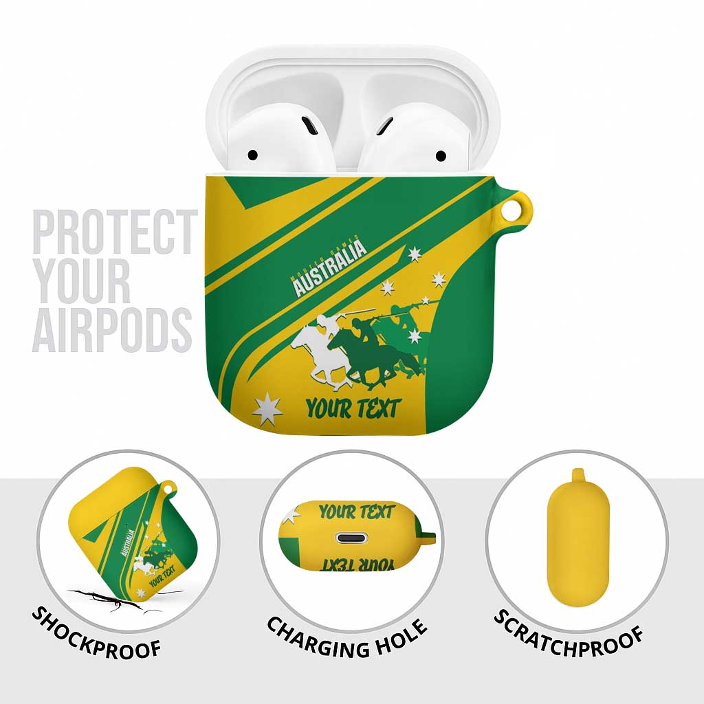 Personalised Mounted Games Australia AirPods Case Nations 2025 Championship National Color - Aussie Hoodie