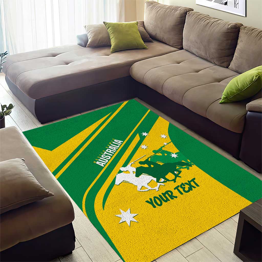 Personalised Mounted Games Australia Area Rug Nations 2025 Championship National Color - Aussie Hoodie