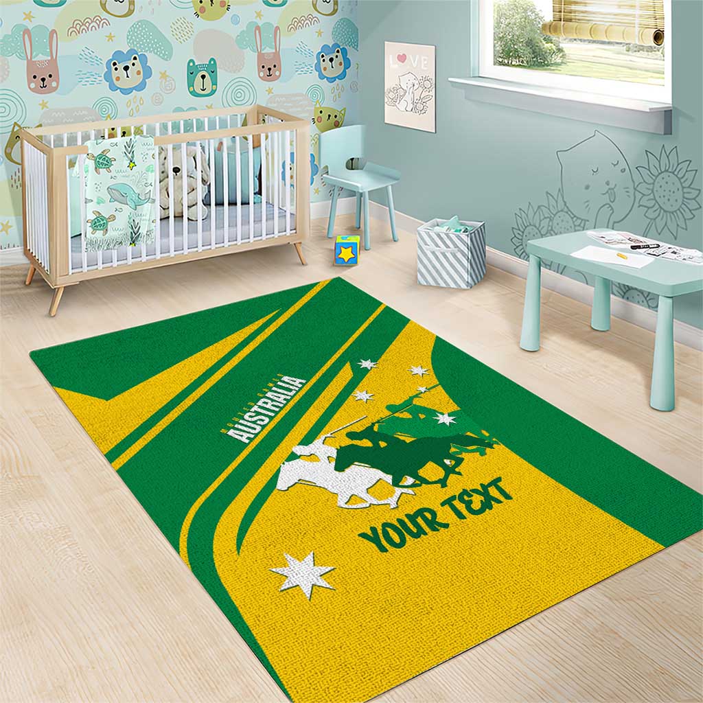 Personalised Mounted Games Australia Area Rug Nations 2025 Championship National Color - Aussie Hoodie