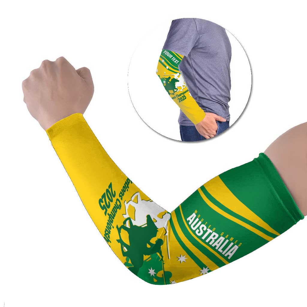 Personalised Mounted Games Australia Arm Sleeves Nations 2025 Championship National Color - Aussie Hoodie