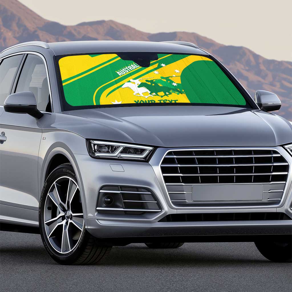 Personalised Mounted Games Australia Auto Sun Shade Nations 2025 Championship National Color - Aussie Hoodie