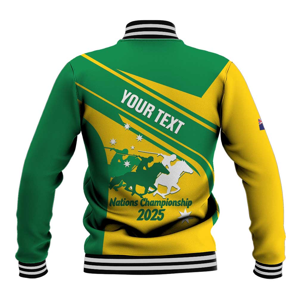 Personalised Mounted Games Australia Baseball Jacket Nations 2025 Championship National Color - Aussie Hoodie